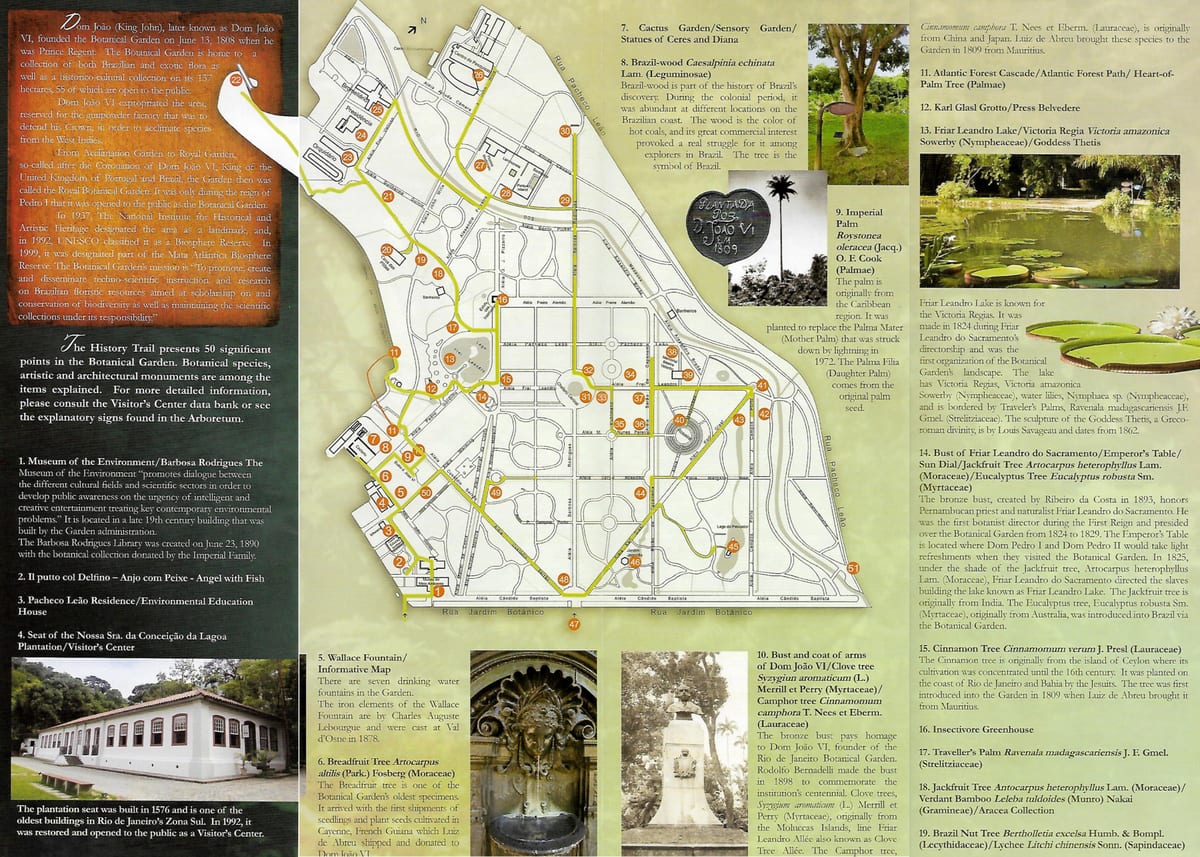 peta taman botanical Rio de Janeiro