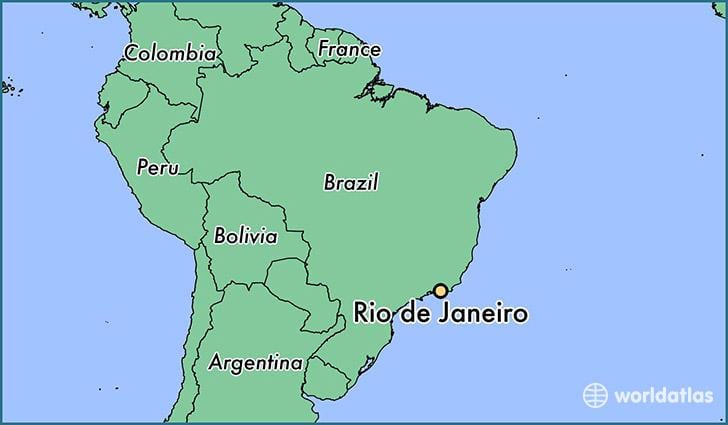 peta Rio de Janeiro di brazil