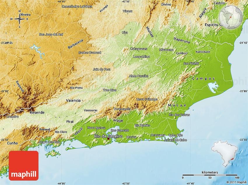 geographic peta Rio de Janeiro