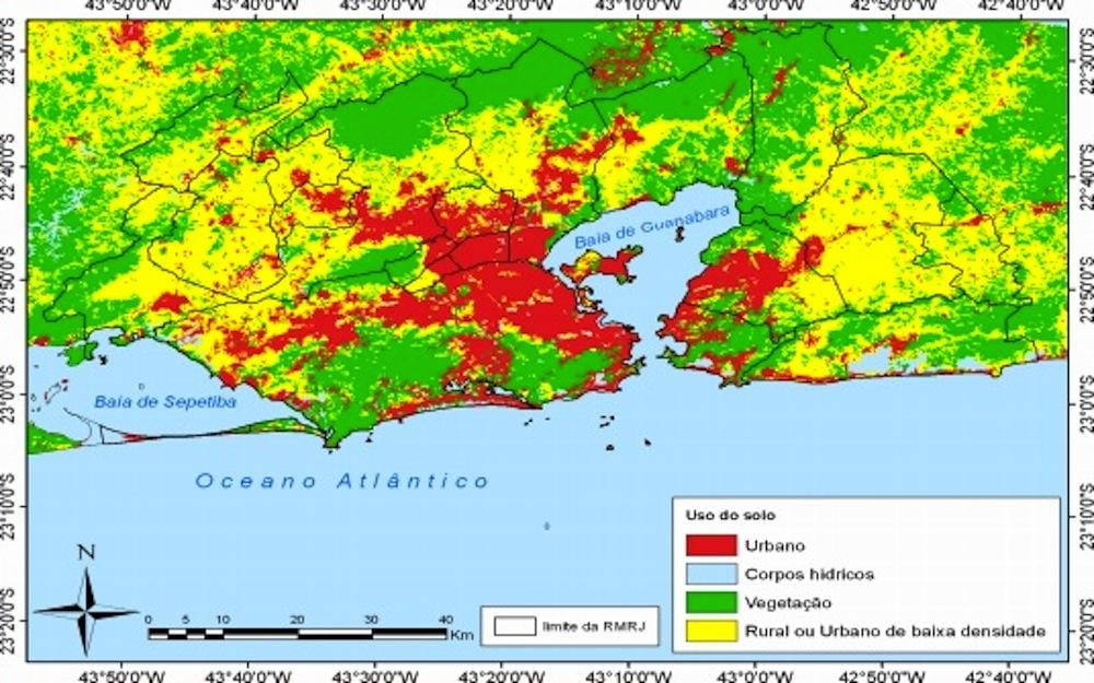 peta topografi dari Rio