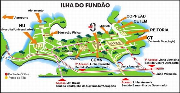Rio de Janeiro sekolah peta